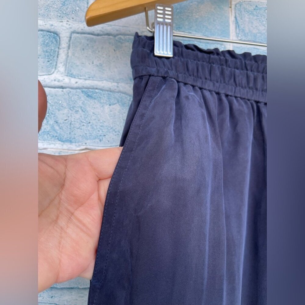 Jenni Kayne Rio Trouser Elastic Waist Pockets Pull On Navy Blue Pants medium - Picture 3 of 8